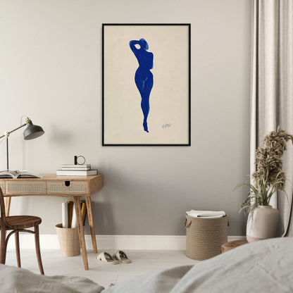 »A Blue Female Expression« konstnärlig poster med kvinnliga former