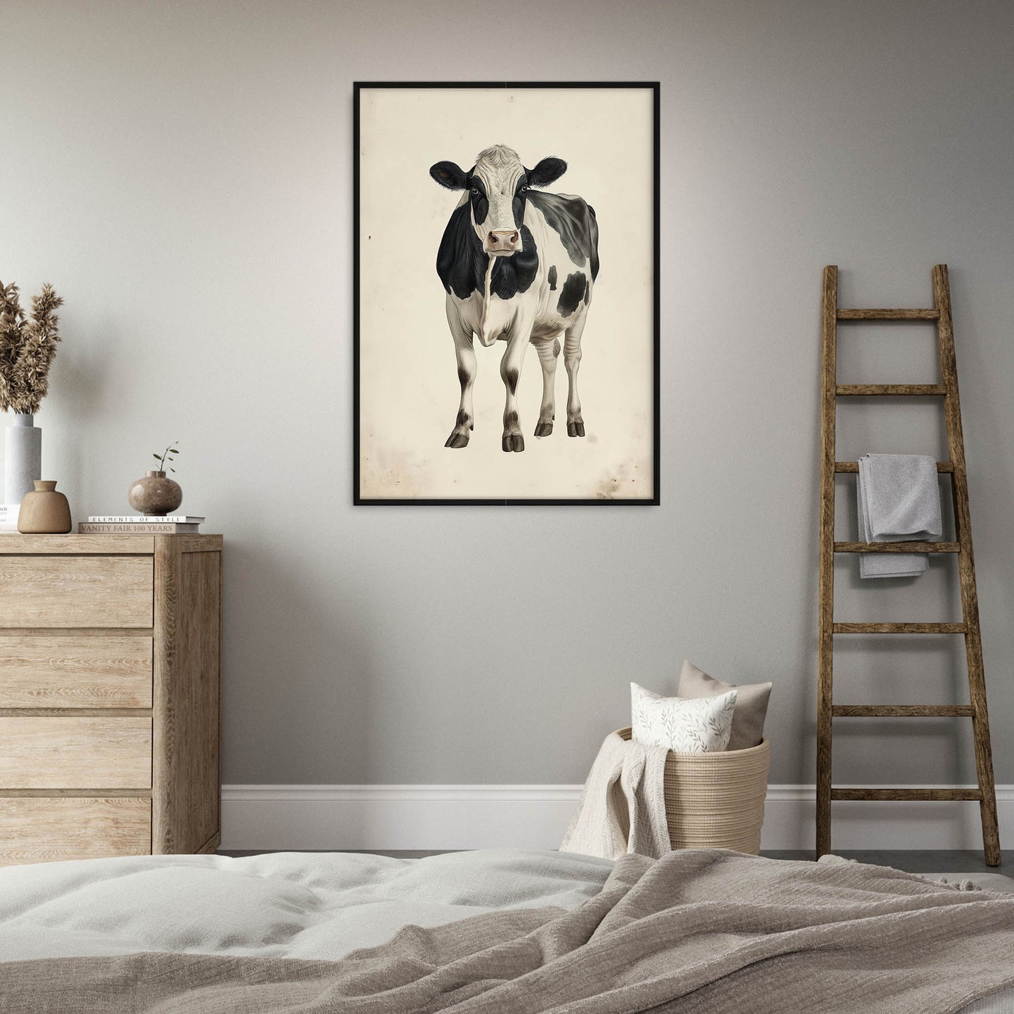 »Cow« zoologisk vintageposter
