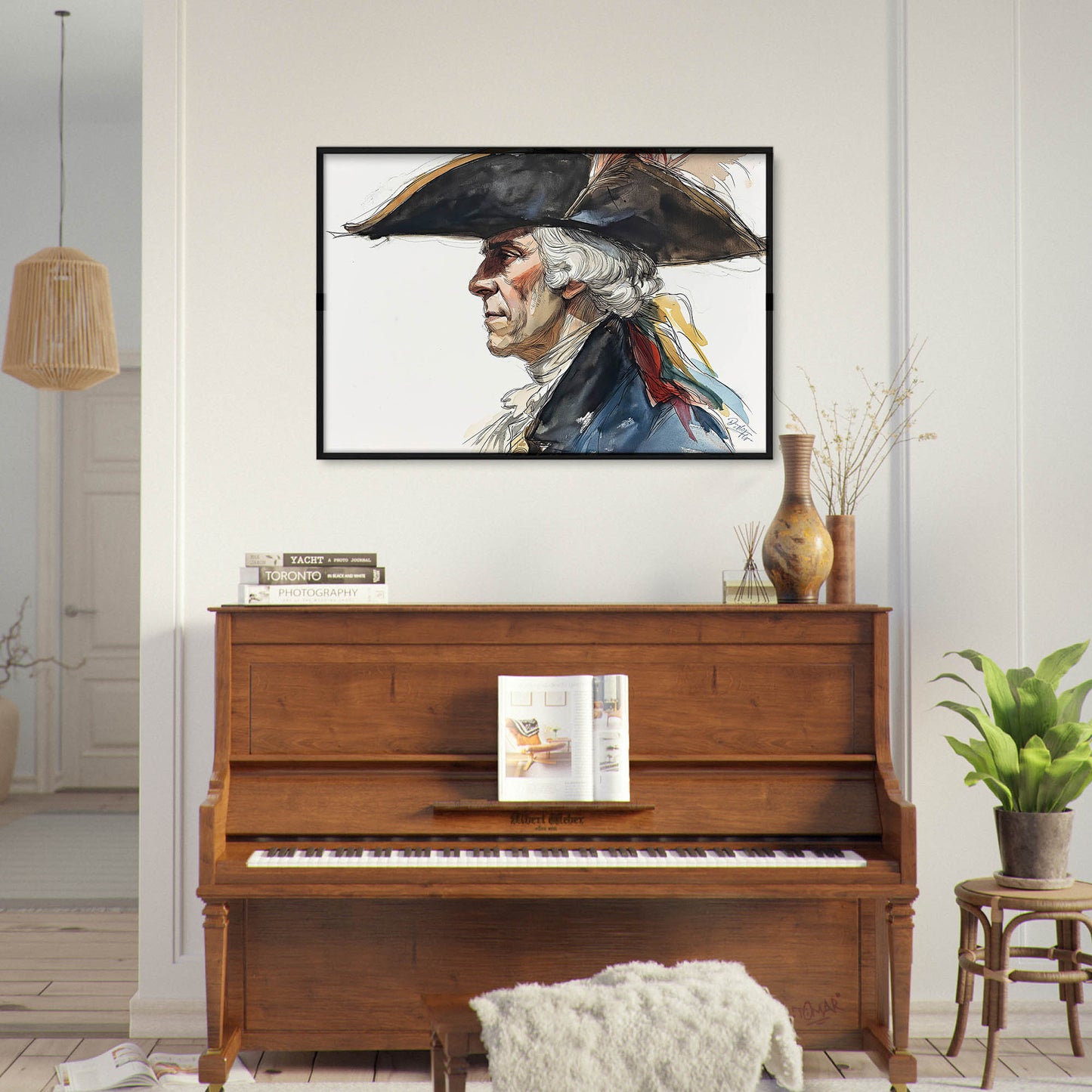 Aristocratic Black Felt Adorned With Feathers