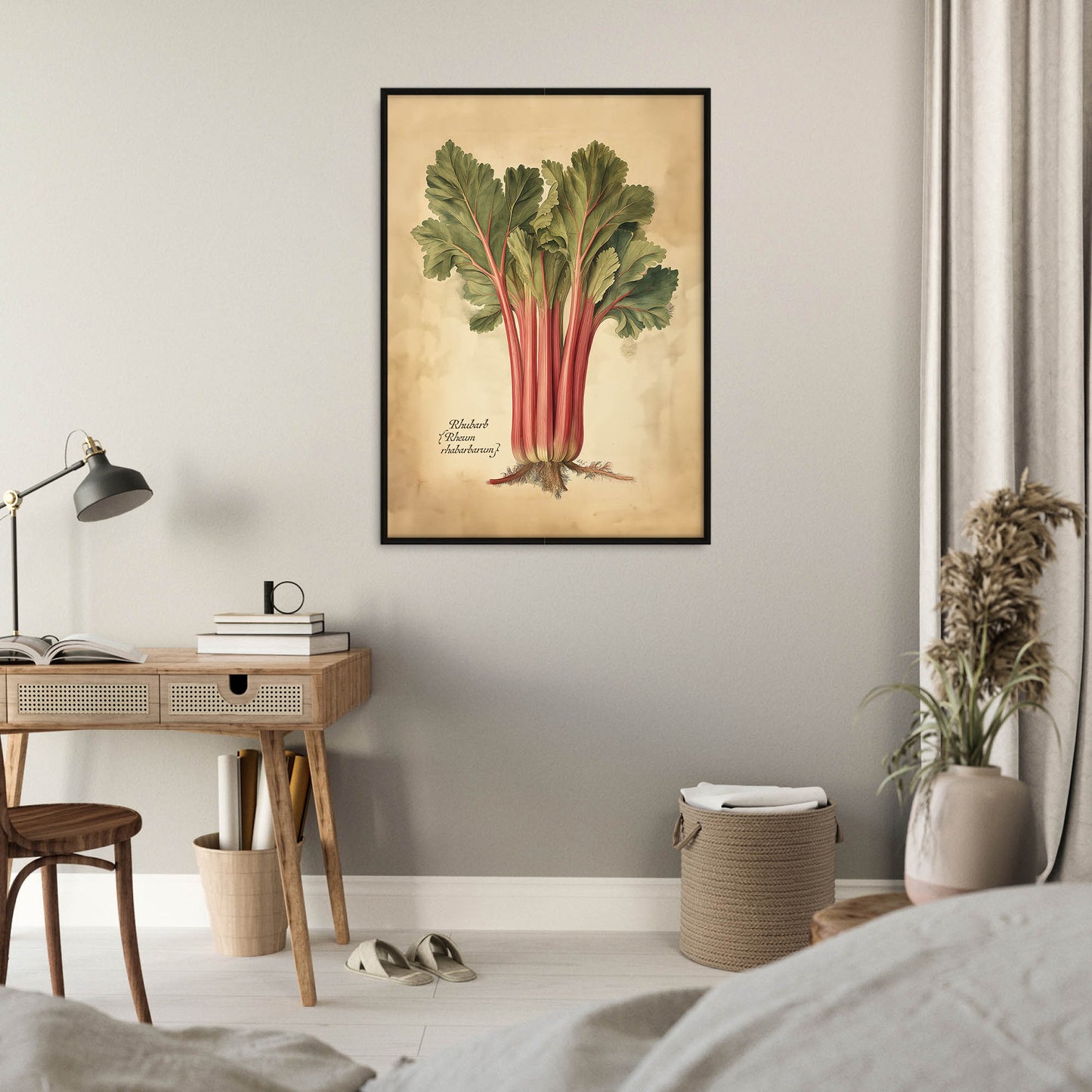 »Rhubarb« botanisk vintageposter