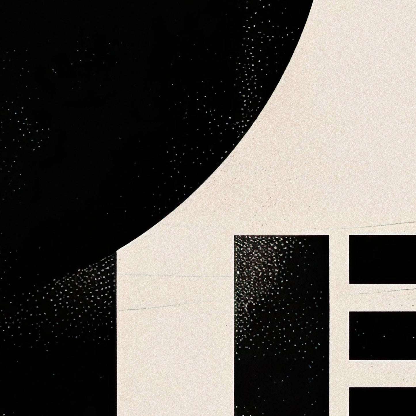 »Moon Over Manhattan«, poster med abstrakta former