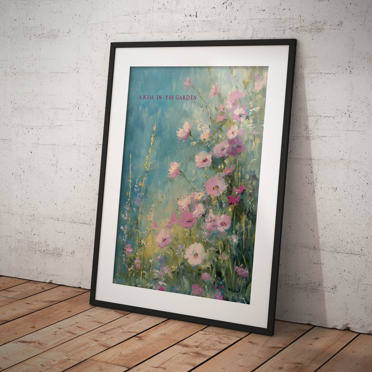 »A Kiss In The Garden« romantisk poster