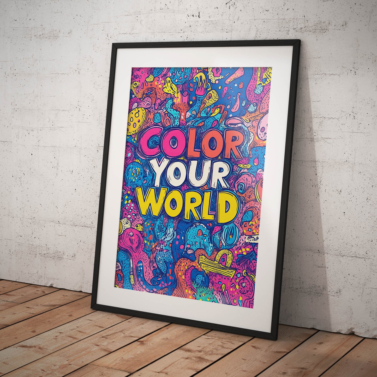 »Color Your World« arty poster