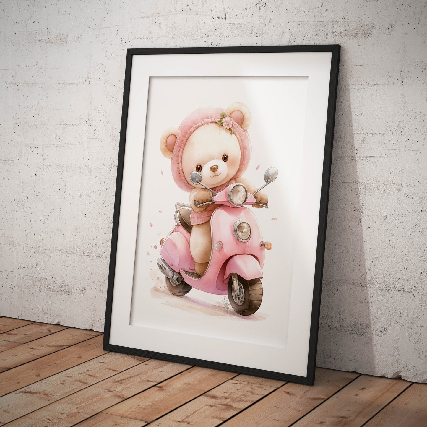 »Teddy On a Vespa« barnposter