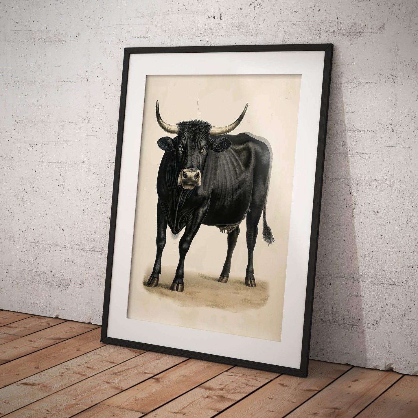 »Beef Cattle« zoologisk vintageposter