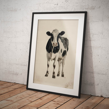 »Cow« zoologisk vintageposter