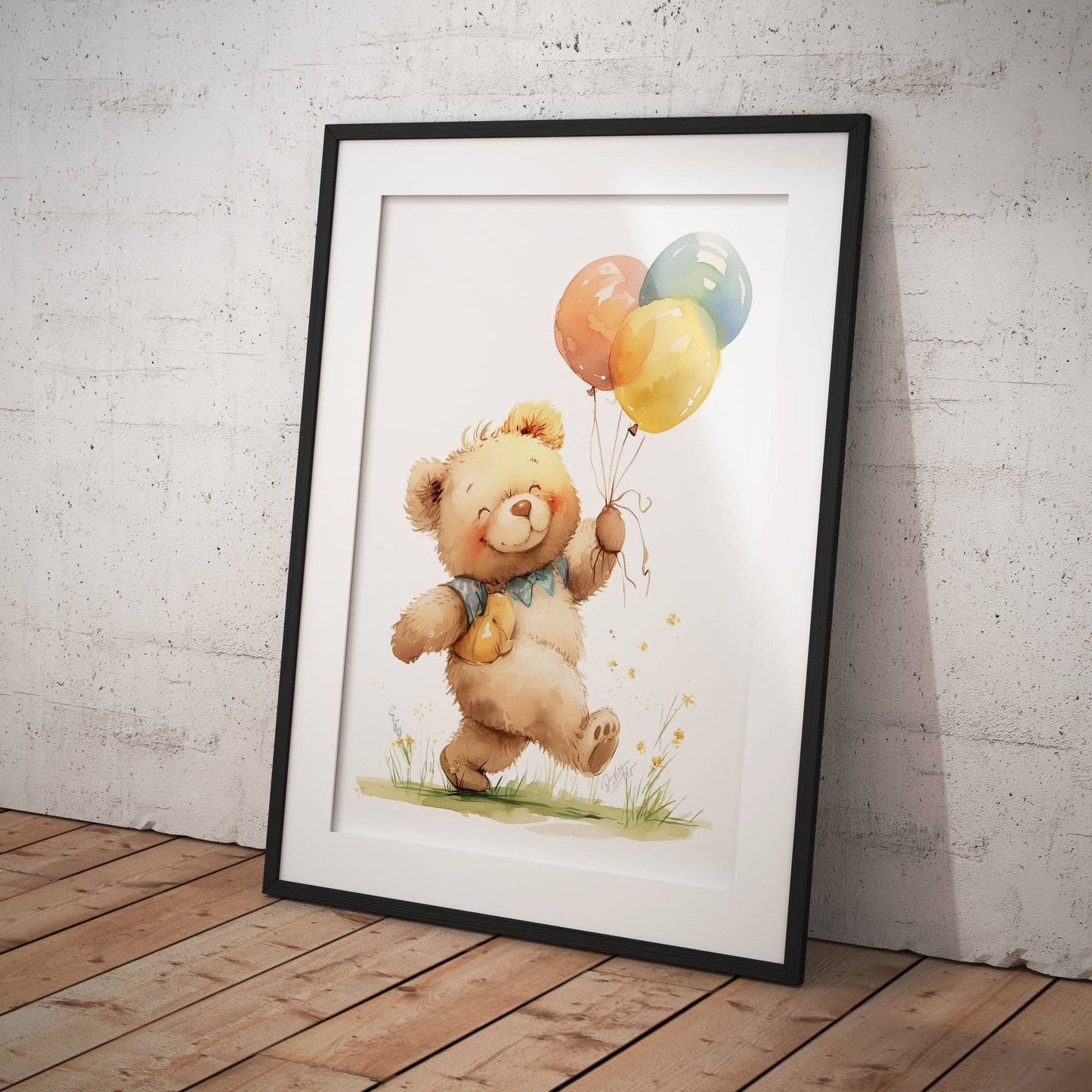 »Teddy And Balloons« barnposter