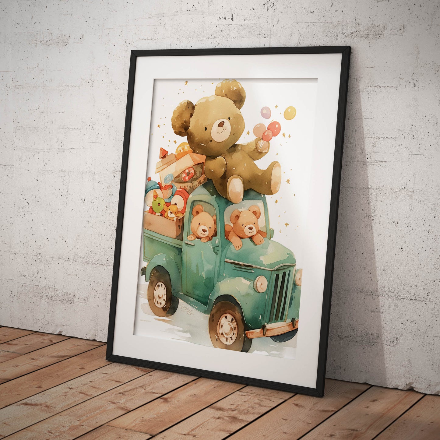 »Teddy and Truck« barnposter
