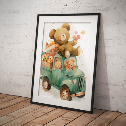 »Teddy and Truck« barnposter