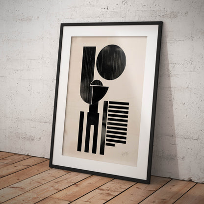 »Moon Over Manhattan«, poster med abstrakta former