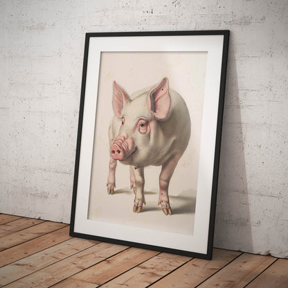 »Pig« zoologisk vintageposter