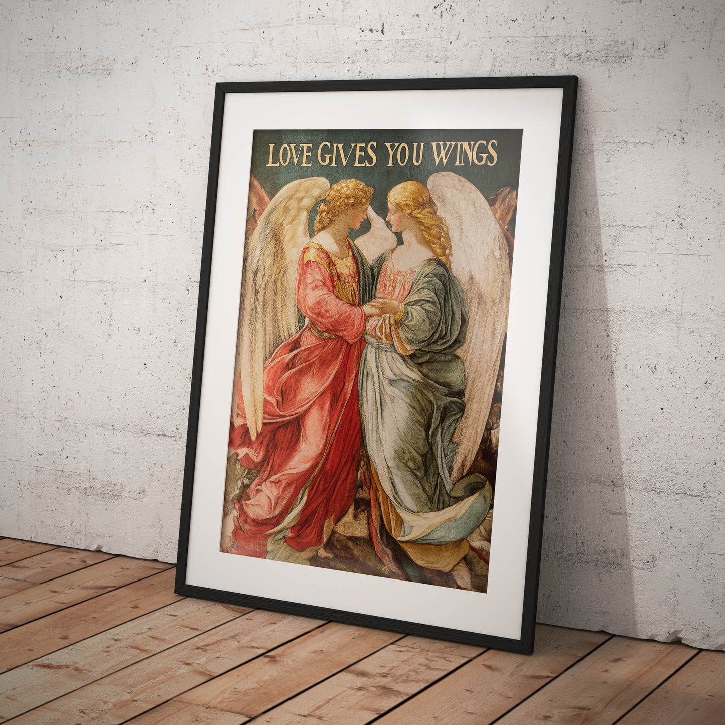 »Love Gives You Wings« romantisk poster