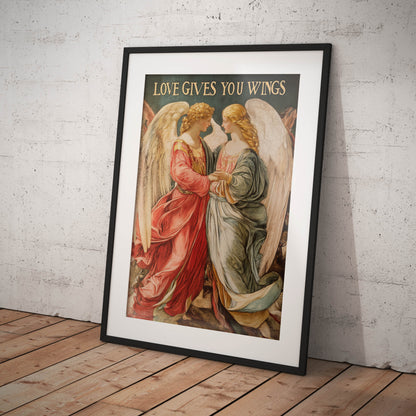 »Love Gives You Wings« romantisk poster