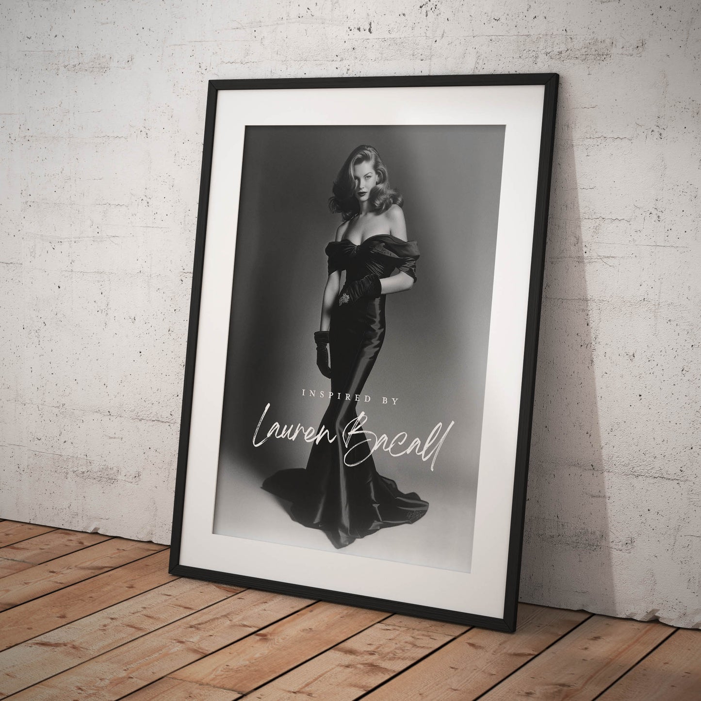 »Lauren Bacall in Mermaid Gown« poster