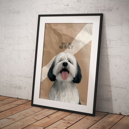 »Smile Like You Mean It« arty hundposter