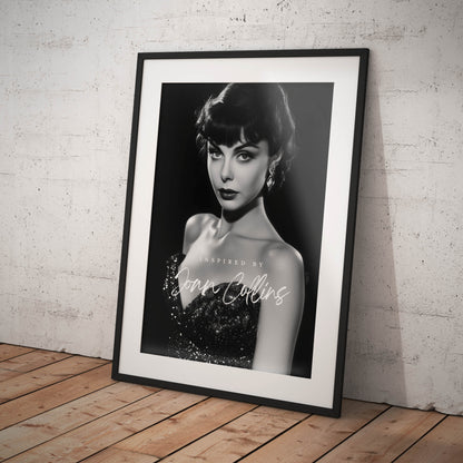 »Portrait of Joan Collins in Sequin Gown« poster