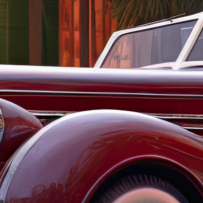 »Burgundy  vintage 1930s cabriolet«