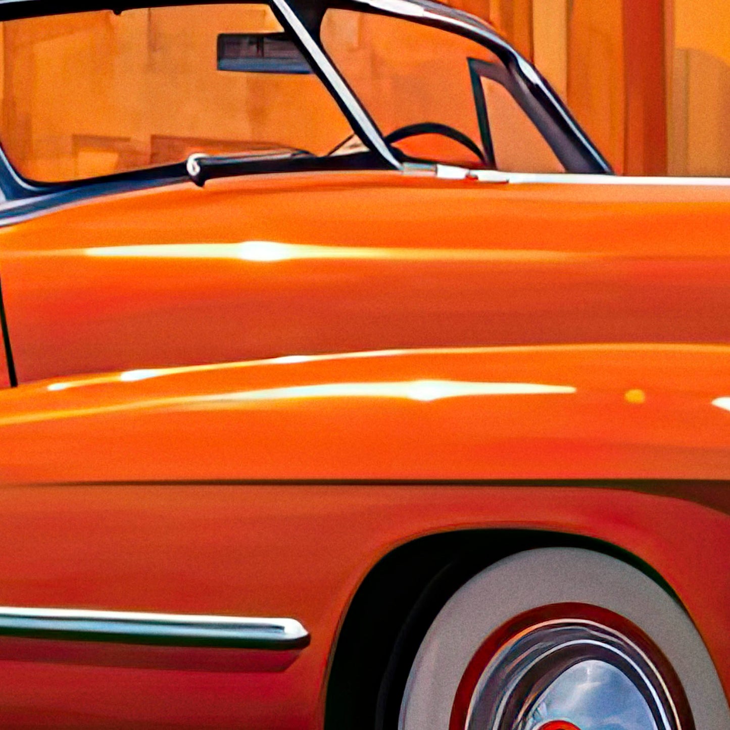 »Tangerine 1940s Convertible vintage car«
