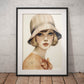 »Classic Beige Cloche Hat, 1920s with Bow Detail«