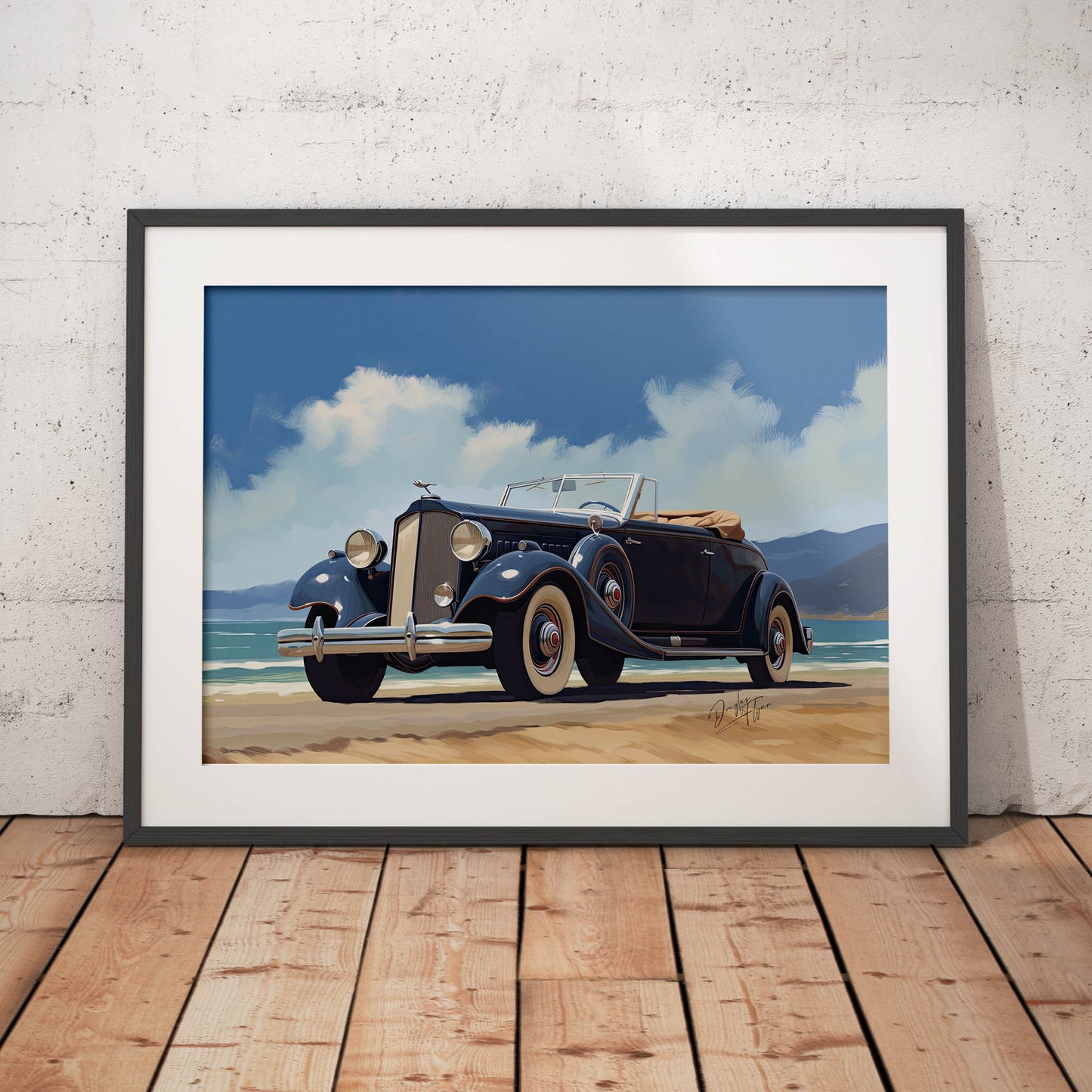 »Dark blue 1930s car Convertible«