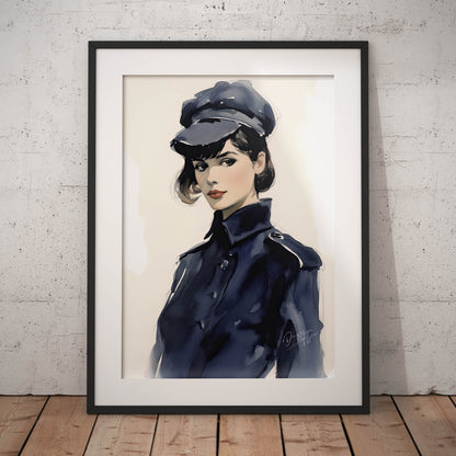 »French Chic, The Navy Blue Beret, 1940s with Ribbon Detail«