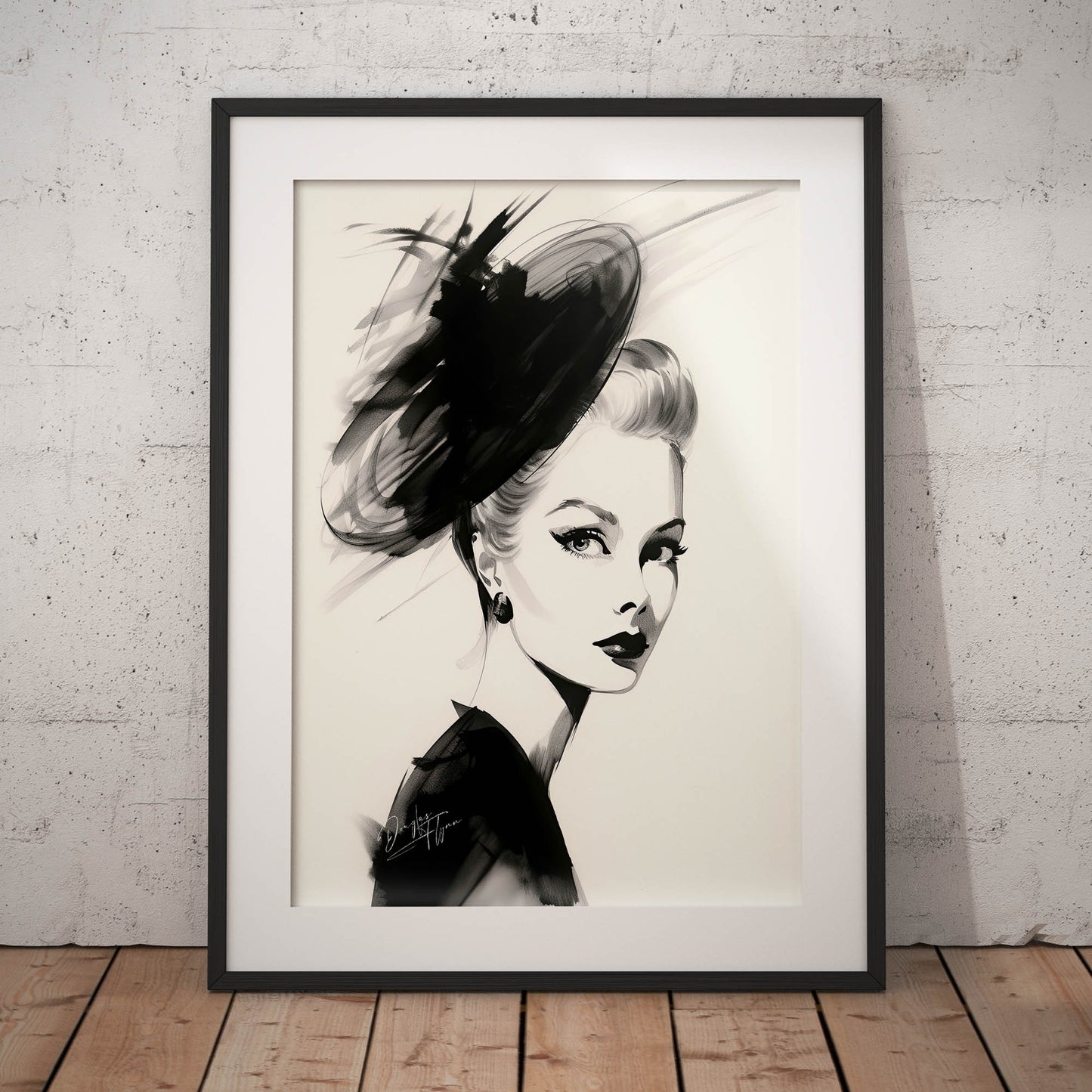 »Glamorous Fascinator, 1950s with Feather and Netting Accents«
