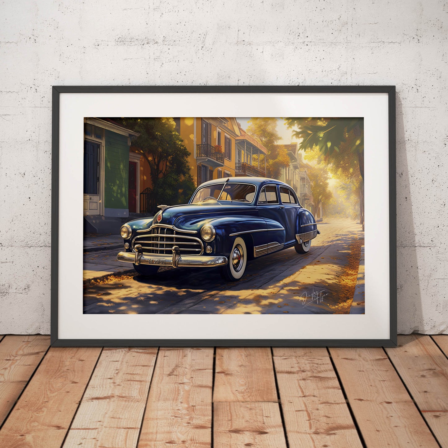»Sapphire blue 1940S Packard vintage car«