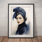 »Timeless Navy Blue Beret, 1940s with Ribbon Detail«