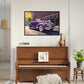 »Deep purple 1940s Convertible Coupe vintage car«