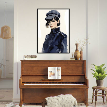 »French Chic, The Navy Blue Beret, 1940s with Ribbon Detail«