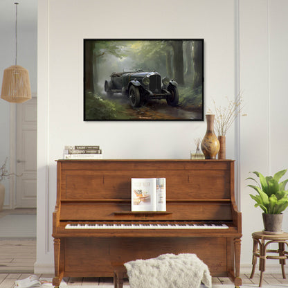 »Forest green 1930s vintage car«