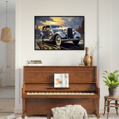 »Silver 1930s Pierce-Arrow Silver Arriw vintage car«