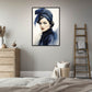 »Timeless Navy Blue Beret, 1940s with Ribbon Detail«
