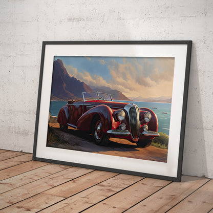 »Wine red 1940s Delahaye vintage car «