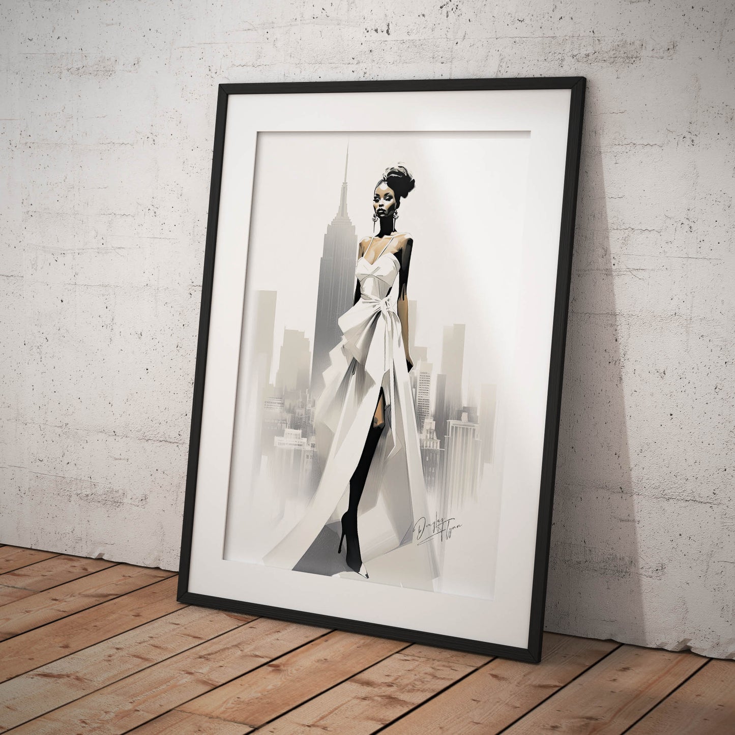 »Bold Asymmetrical Wedding Dress, 2010s with Oversized Bow«
