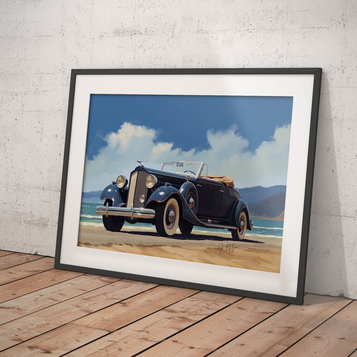 »Dark blue 1930s car Convertible«
