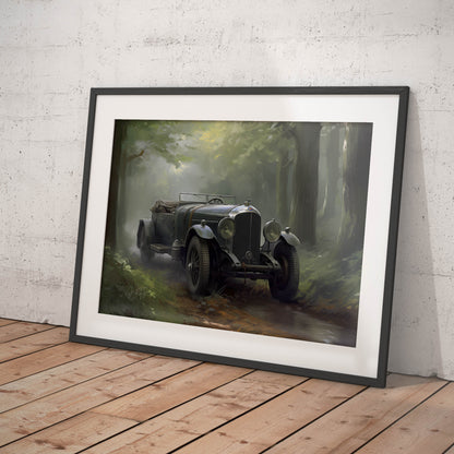 »Forest green 1930s vintage car«