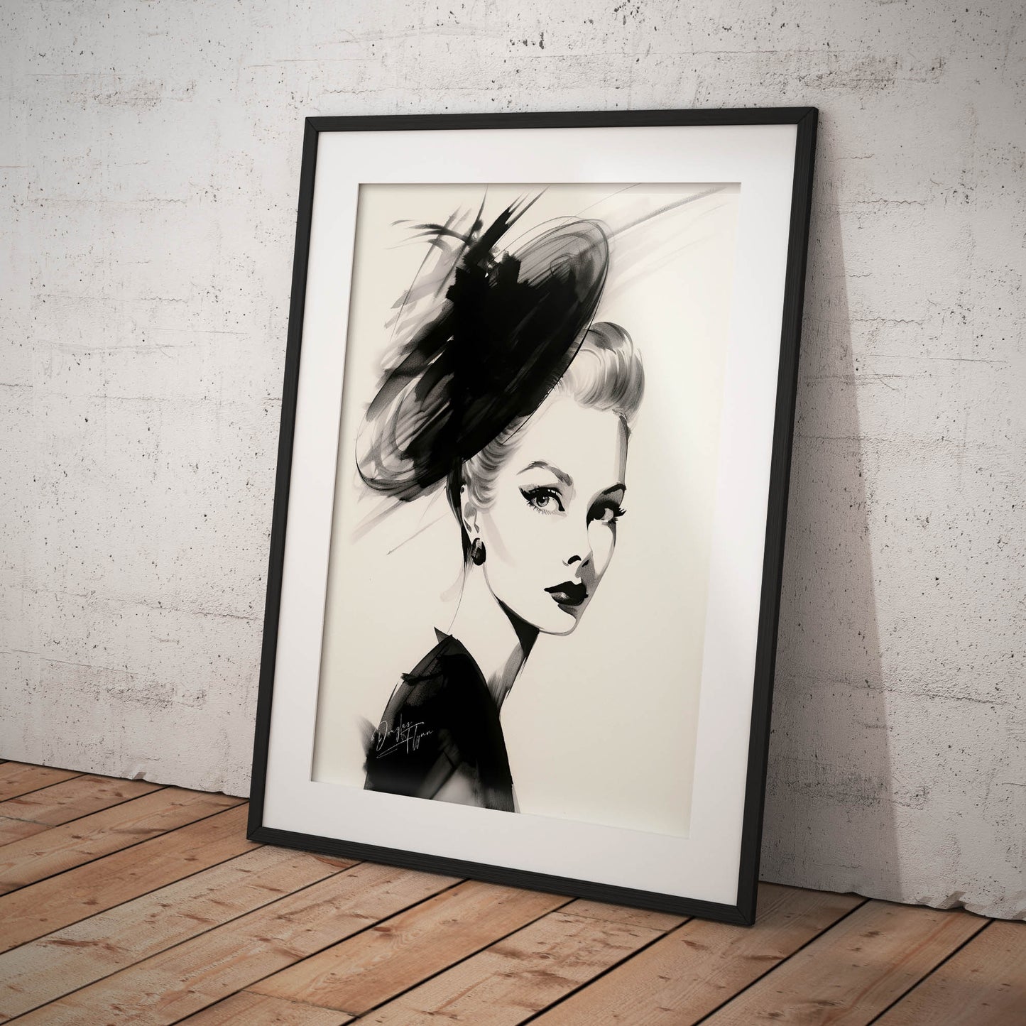 »Glamorous Fascinator, 1950s with Feather and Netting Accents«