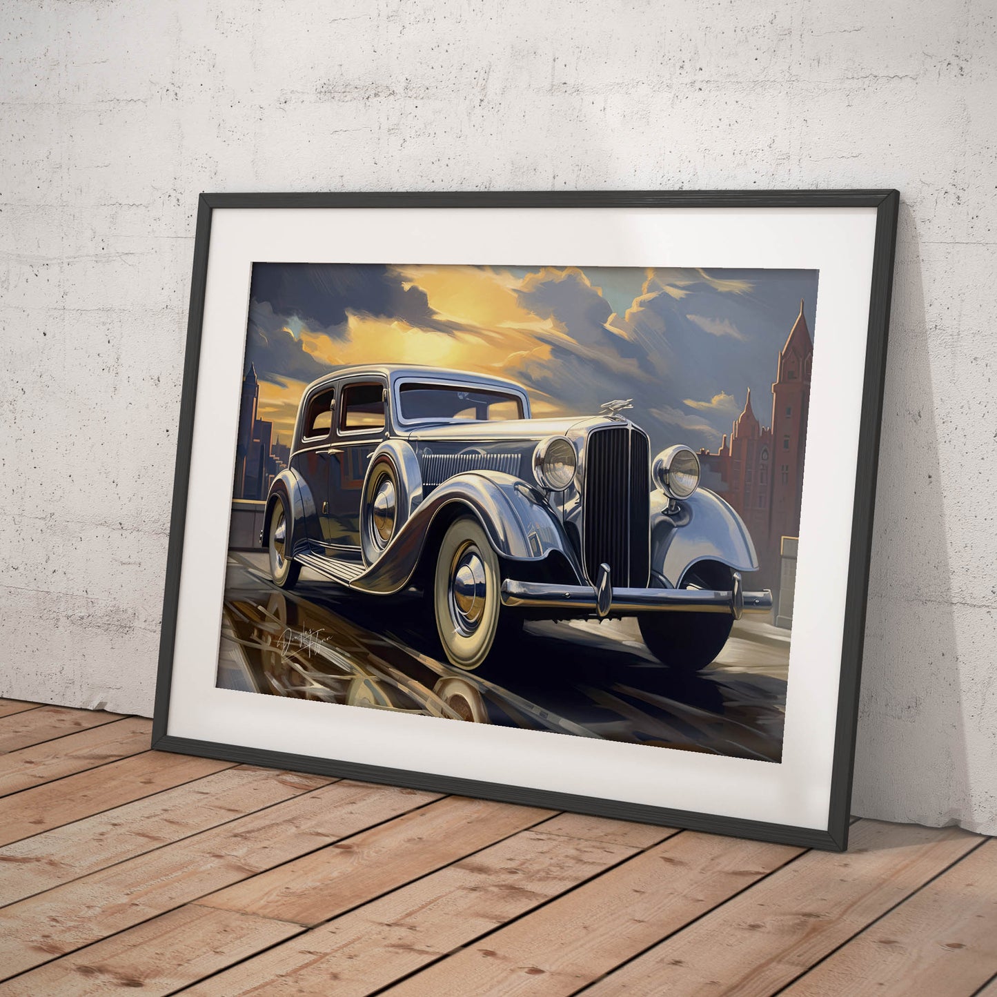 »Silver 1930s Pierce-Arrow Silver Arriw vintage car«