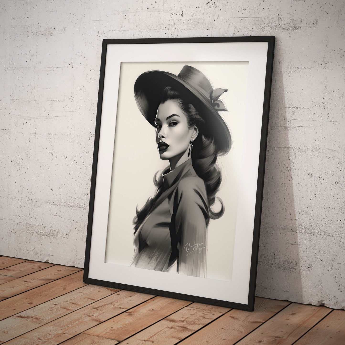 »Sophisticated Gray Fedora, 1940s with Ribbon Detail«