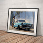 »Turquoise 1950s vintage car 1950s«