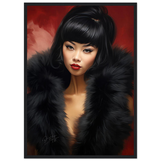 »Elegant Lady with Black Fur 4«