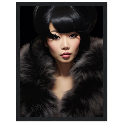 »Elegant Lady with Black Fur 3«