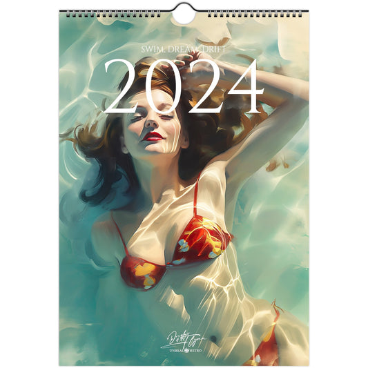 »Swim, Dream, Drift« Väggkalender 2024