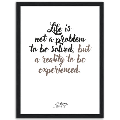 »Life is not a problem«