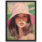 »Fun Tropical Print Pink and Green Bucket Hat, 1990s«