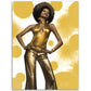»Glamorous Gold Sequin Embellished Halter-Neck Jumpsuit, 1970s«