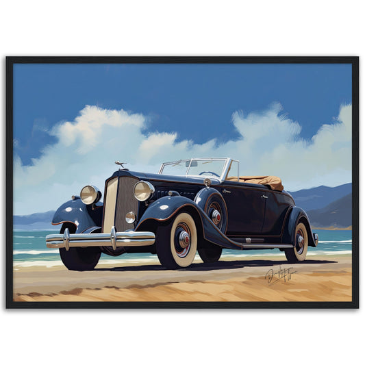 »Dark blue 1930s car Convertible«