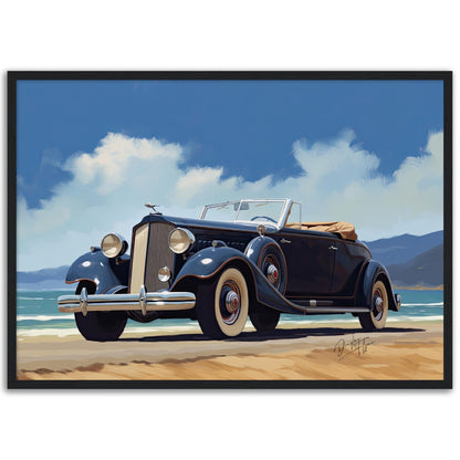 »Dark blue 1930s car Convertible«