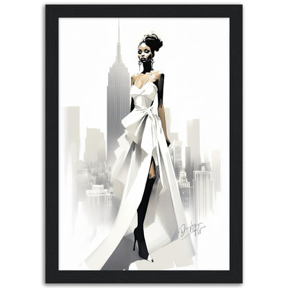 »Bold Asymmetrical Wedding Dress, 2010s with Oversized Bow«